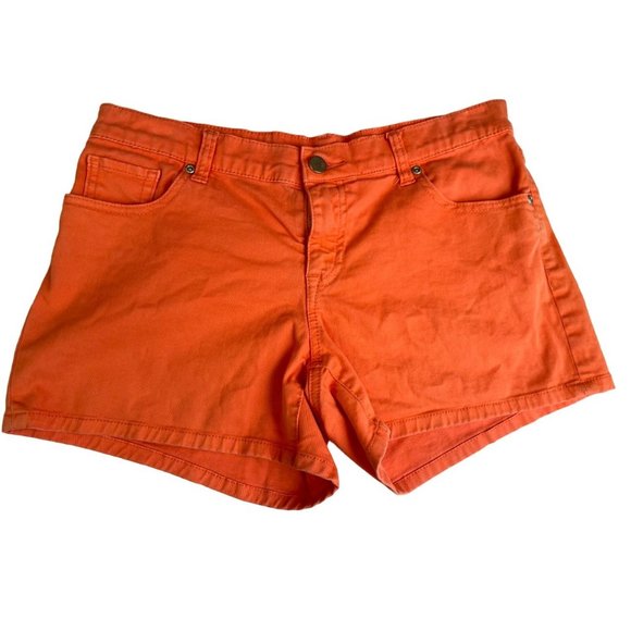 New York & Company Womens Denim Jeans Shorts Low Rise CN080126 Orange Size 4 - Picture 1 of 9